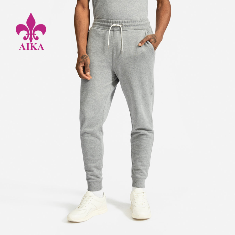 Men Running Wear Classic French Terry  Tapered Fit Joggers Men Sports Sweatpants