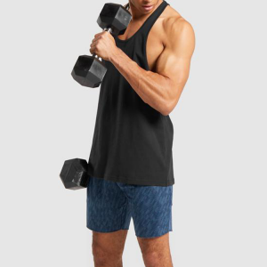 Samarreta de gimnàs d'entrenament per a homes d'ajustament regular d'assecat ràpid i lleugera que absorbeix la suor més venuda