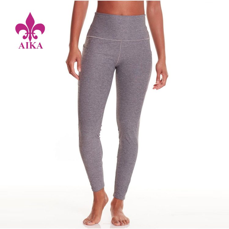 여성용 요가복의 저렴한 가격 - 도매 여성용 캐주얼하고 편안한 스타킹 솔리드 운동복 여성용 발목 길이 레깅스 – AIKA