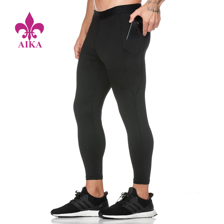 အားကစားဝတ် ဘောင်းဘီရှည်များအတွက် အရည်အသွေးမြင့် - 2019 အသစ်ရောက်သည့် ဘောင်းဘီတို Sweat Pants ရိုးရိုးအရောင်ဖိသိပ်ထားသော Mens Tights Wear - AIKA
