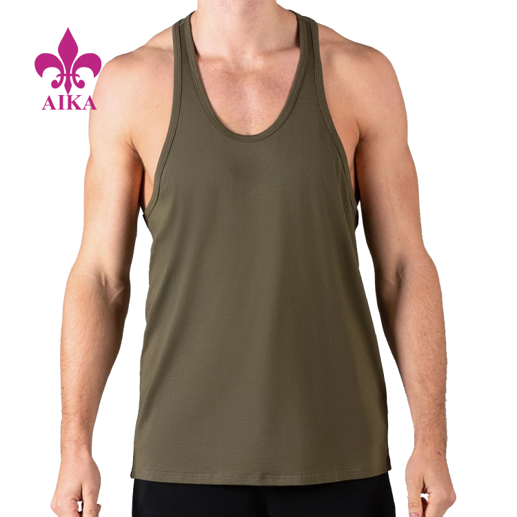 Vente chaude pour les pantalons de fitness - Vente chaude Gym Stringer Custom Wholesale Workout Singlet Mens Tank Top Fitness - AIKA