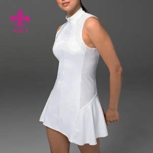 Лятна дамска тенис рокля със снабден дизайн, дишаща лека, прилепнала рокля