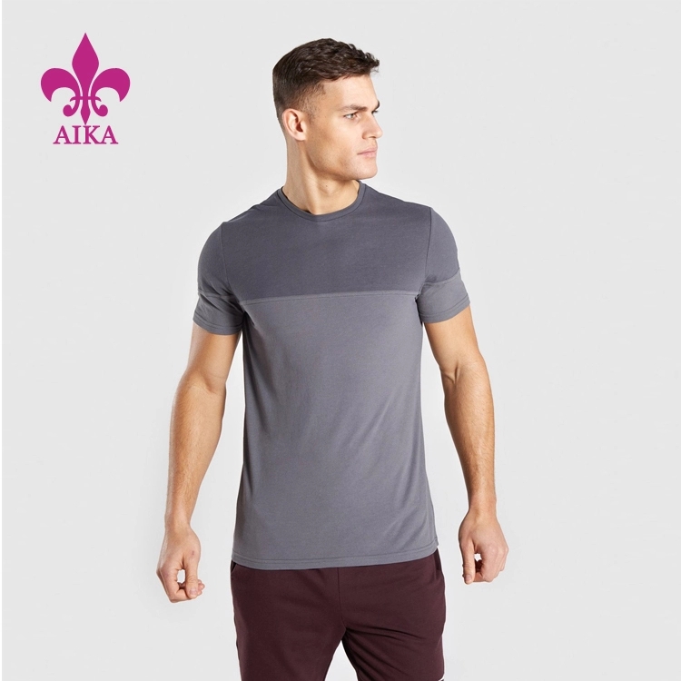 Pantalon Legging source d'usine - T-shirt de remise en forme d'été de sport d'été simple et décontracté pour hommes essentiels personnalisés en gros - AIKA