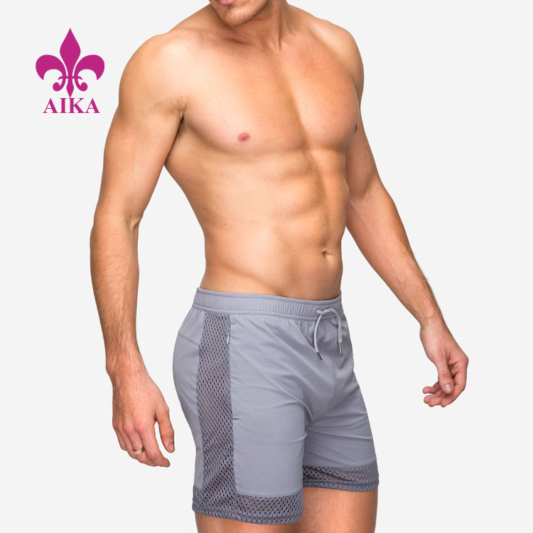 Samarretes de fitness per a proveïdors OEM/ODM - Venda calenta per a homes de malla a l'aire lliure per a entrenaments conjunts, pantalons curts de gimnàs per a homes - AIKA