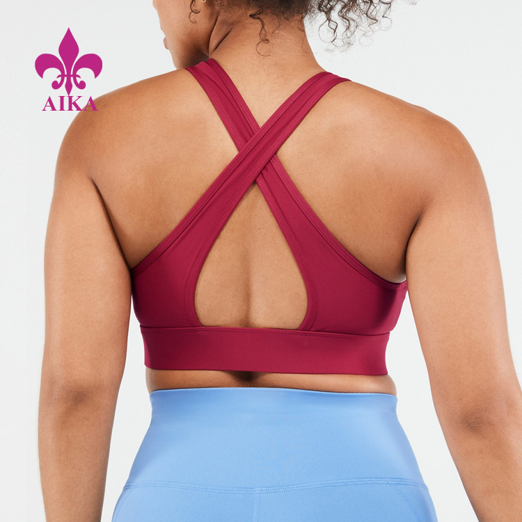 Үйлдвэрийн цамц нийлүүлэгч - Өндөр сунгалттай сонгодог загварын фитнесс хувцас цохиурт тэсвэртэй амьсгалдаг Push Up эмэгтэй спортын хөхний даруулга – AIKA