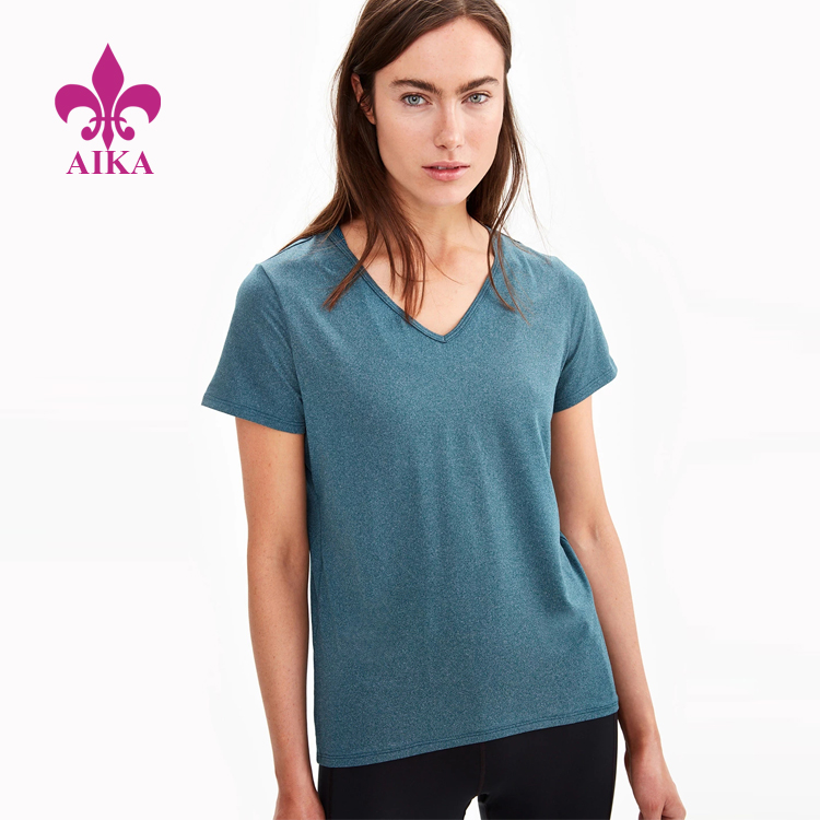 Aziende produttrici di magliette - T-shirt sportiva da corsa per donna leggera traspirante personalizzata all'ingrosso nuova arrivata - AIKA