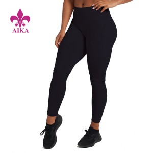 Plain Solid Full Length Gym Leggings Fitness Compression Yoga Pants Wear For Women