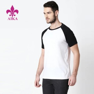Фабрична цена Персонализирана памучна мъжка тениска Ежедневни спортни облекла Черна бяла мъжка тениска