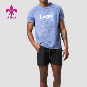 Κορυφαίας ποιότητας Γρήγορο στέγνωμα Πολυεστερικά ρούχα γυμναστικής Ανδρικά ενδύματα γυμναστικής Προσαρμοσμένο λογότυπο Αθλητικά μπλουζάκια