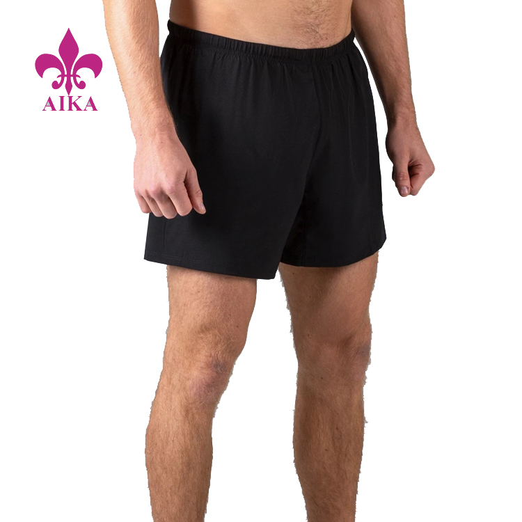 Atletisk Gym Wear Custom Loose Fit Workout Beklædning Zip Back Pocket Design Herreshorts