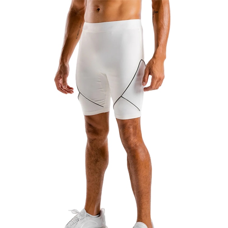 O prezo máis barato Roupa de ioga sen costuras - Pantalóns curtos de malla de adestramento de nailon elástico en catro vías de alta calidade para homes - AIKA