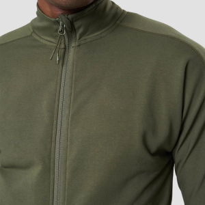 Најквалитетна атлетска јакна за вежбање со целосна патент за мажи со џебови од страна