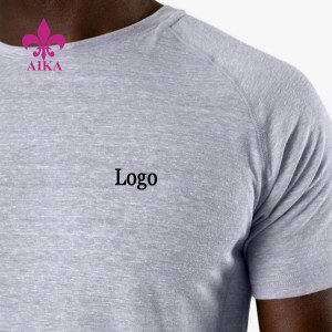 ເສື້ອກິລາຂາຍສົ່ງຜູ້ຊາຍພື້ນຖານ Polyester Spandex Blank Custom Printing Logo ເສື້ອທີເຊີດກິລາ