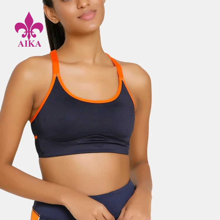 Tute sportive ben progettate - Moda di alta qualità Design personalizzato Colore a contrasto Vestibilità comoda Reggiseno sportivo per yoga - AIKA