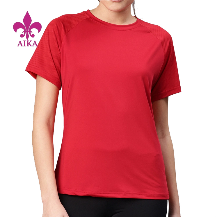 Veleprodajna visokokakovostna OEM oblačila s kratkimi rokavi Speed ​​Dry Breathable Fitness Tshirt Women