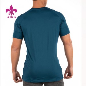 OEM Logo e personalizuar Activewear T Këmishë sportive për meshkuj me muskuj të lehtë me frymëmarrje