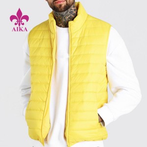 Hot Sale Lightweight Winter Padded Puffer Vest Hege kwaliteit Custom Mouwloos Down Jacket foar manlju