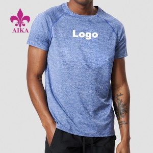 शीर्ष गुणस्तर द्रुत सुख्खा पलिएस्टर जिम कपडा पुरुष फिटनेस परिधान कस्टम लोगो खेल टी शर्ट