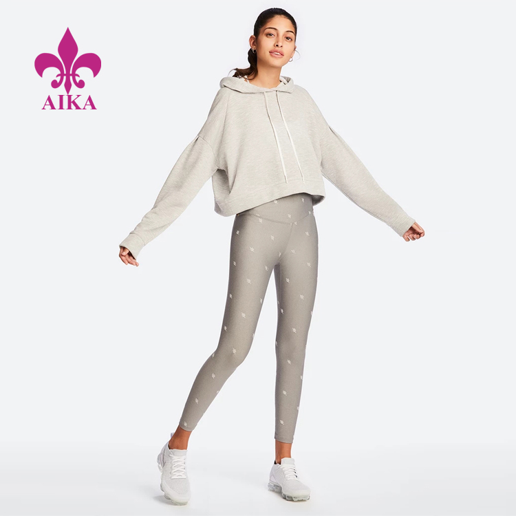Høykvalitets tilpasset lettvekts frotté genser hettegenser Sportsgenser for kvinner