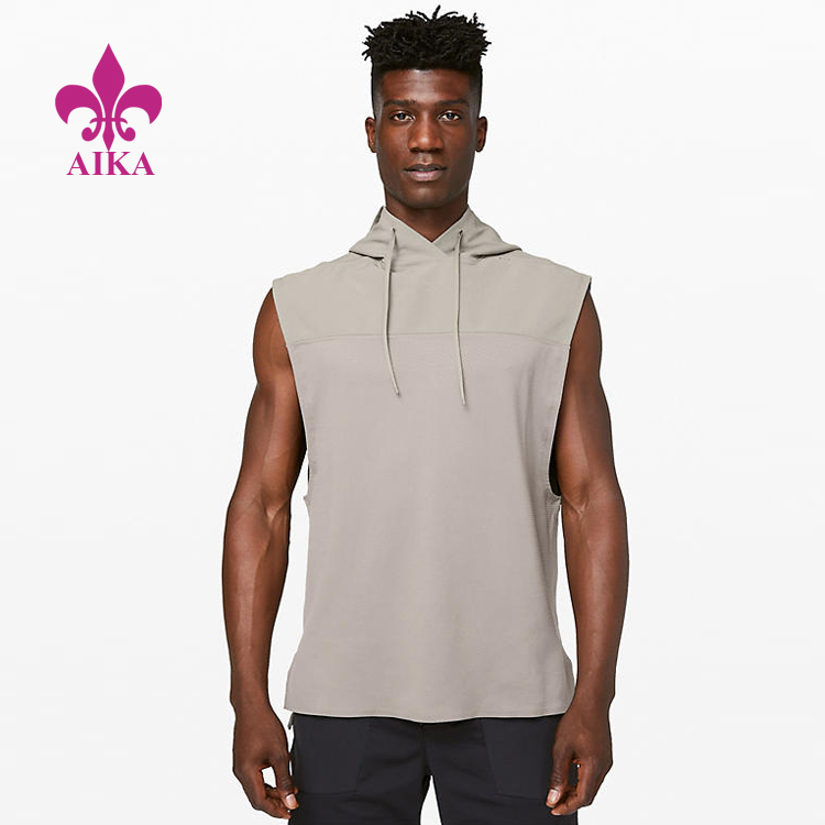 Fixed Competitive Price Sport Clothing - Wholesale Men Sports Wear Relaxed Fitting Loose Style Training Workout nga Wala'y Sleeve Hoodies - AIKA