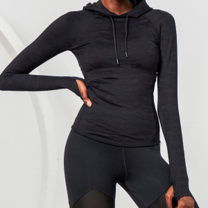 OEM Factory Slim Fit Thumb Holes Gym Hættetrøje med snøre til kvinder