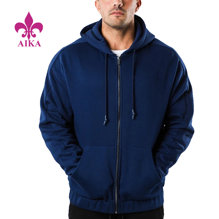 Visokokakovostna mehka, udobna moška športna jakna s kapuco v osnovnem slogu po meri