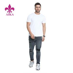 Best Quality Man Sport Wear Spandex Polyester Custom Blank Short Sleeves T Shirts For Men