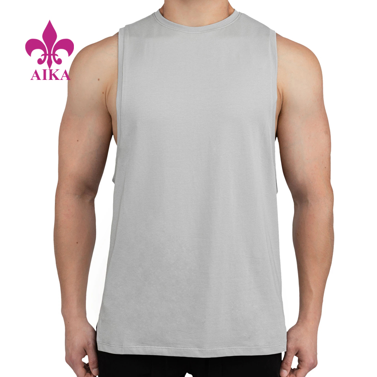Maßgeschneidertes Logo Sports Stringer Wear Fitness Singlet Running Gym Tank Top für Herren