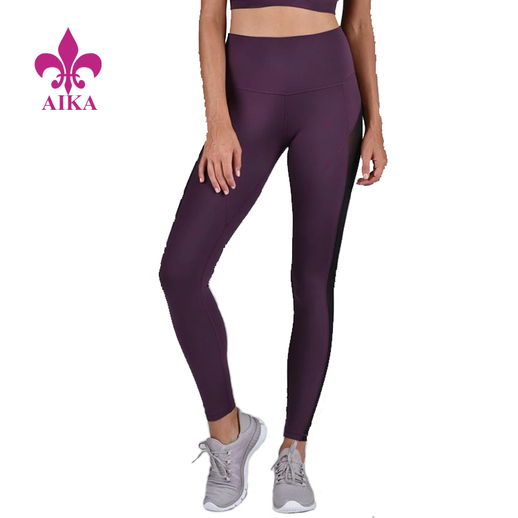 Pabrika ho an'ny pataloha hatsembohana - OEM Custom Gym Leggings Compression Yoga Fitness Wear Pants for Women Sports Tights - AIKA