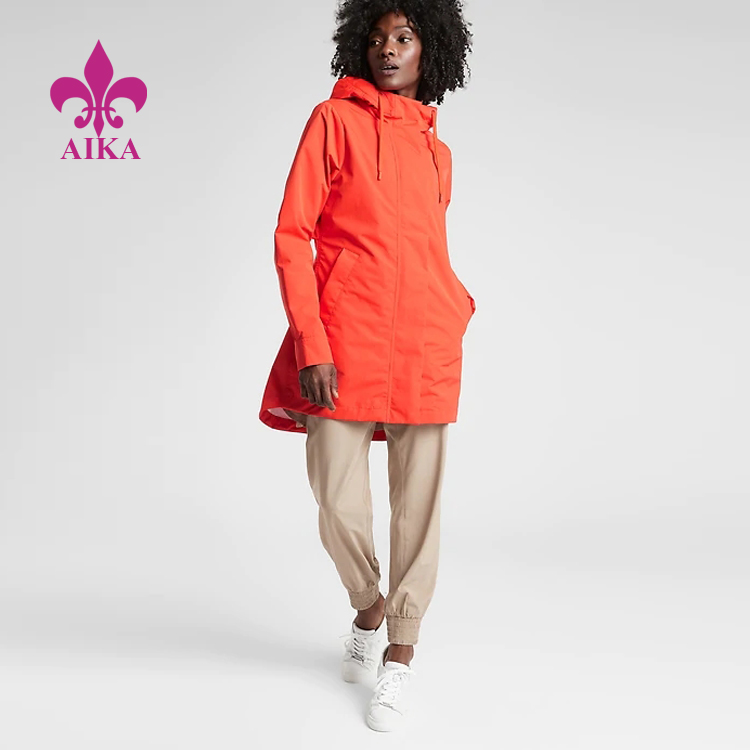 Jeftina veleprodajna ženska jakna vjetrovka od 100% poliestera prilagođenog novom uličnom dizajnu za trčanje u teretani