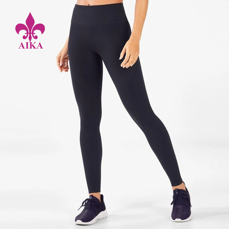 OEM-tillverkare Yogakläder Tillverkare - Högkvalitativt anpassad hög midja Andas lättvikts yoga löparleggings för kvinnor – AIKA