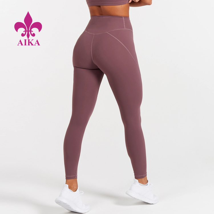 Veshje të personalizuara për palestër me definicion të lartë - Triko najloni elastik me bel të lartë Dizajni për fitnes Veshje joga sportive për femra – AIKA
