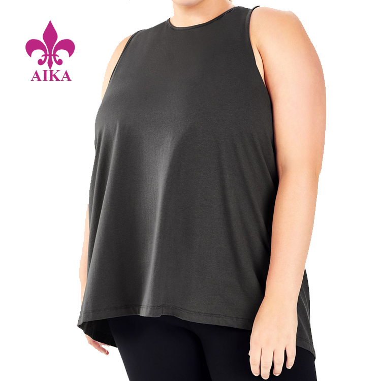 Manufacturer pro Custom Sportswear Manufacturer - Open Back Shirts Design Plus Size Sports Apparel Opportunitas Gym Tank Top Gere Pro Women - AIKA