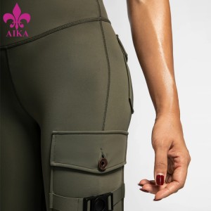 Chińska fabryka odzieży sportowej - hurtownia damskich spodni kompresyjnych do jogi dostosowanych legginsów do biegania fitness dla kobiet - AIKA