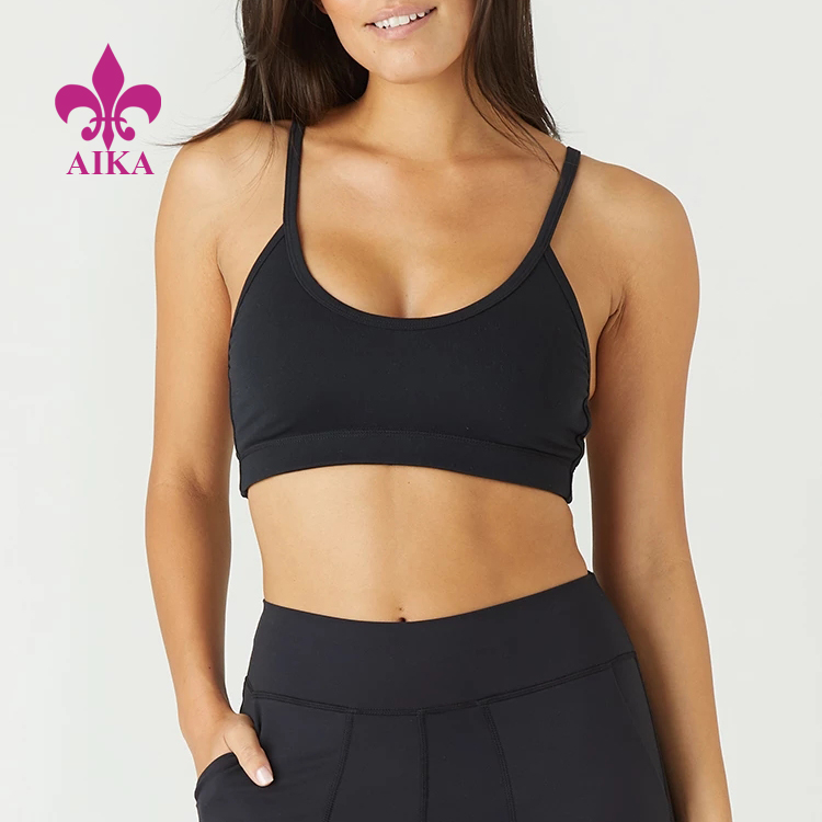 Szuper vásárlás edzőtermi jógakészlethez – Alacsony MOQ gyári ár Női Fitness Melltartó viselet Egyedi női edzőtermi sportmelltartó – AIKA