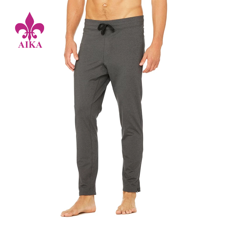 Спортивная одежда OEM Supply Track — высококачественные индивидуальные классические дизайнерские узкие брюки с невидимыми карманами на молнии для мужчин — AIKA