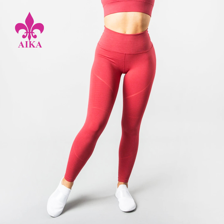 Fabrikant van yoga-panty's - Aangepaste sportkleding voor dames Hoge taille ontwerp ademende compressie-yoga-legging - AIKA