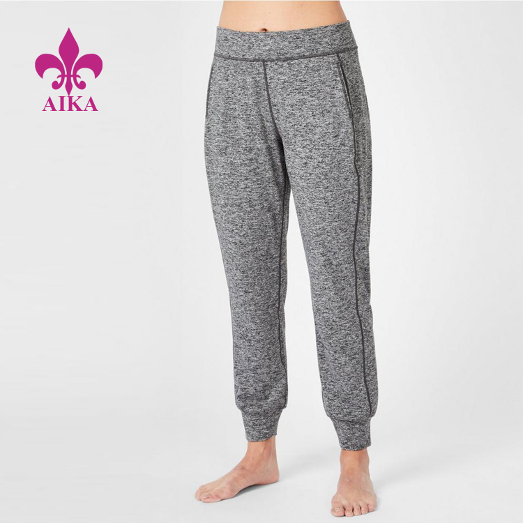 Calças de ioga femininas baratas estilo básico personalizadas que absorvem o suor e confortáveis ​​e macias