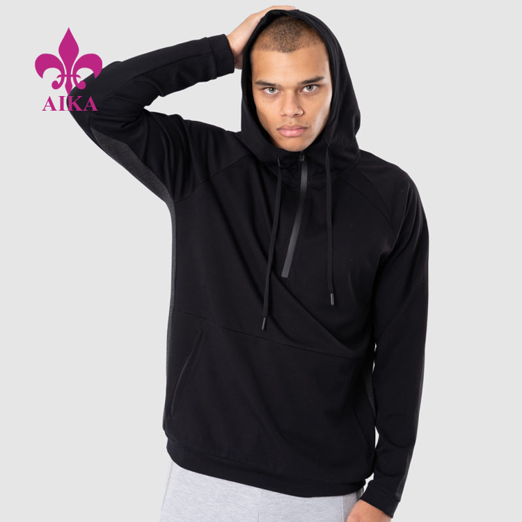 China Gold Supplier para sa Hoodie – Winter Gym Clothing Cotton Spandex High Quality Jackets Mens Custom Tracksuits Hoodies – AIKA