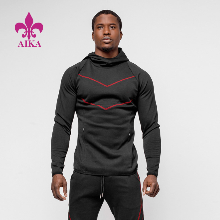 Een van die warmste vir gimnasium-leggings - hoë kwaliteit logo pasgemaakte fleece-druk pasgemaakte sportmans-hoodie - AIKA