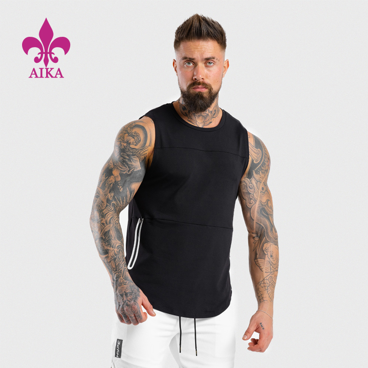 ჩინეთის მწარმოებელი Custom Blank cotton spandex Fitness Gym Activewear Tank Tops for მამაკაცი