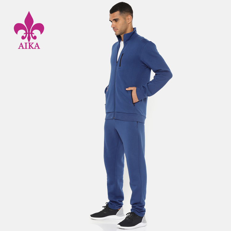 Engros Custom OEM Højkvalitets Sportstøj Mænd Træningsdragt Fit Træningsdragt Blank Jogger Sweat Suit