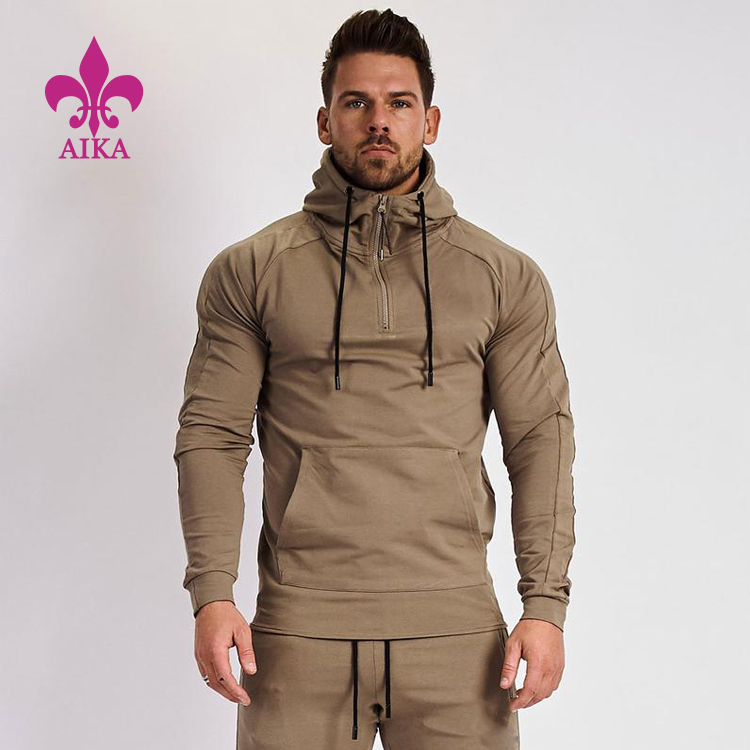 China Manufacturer Wholesale First Quality Custom Workout Blank Gym Training  Hoodies for Men