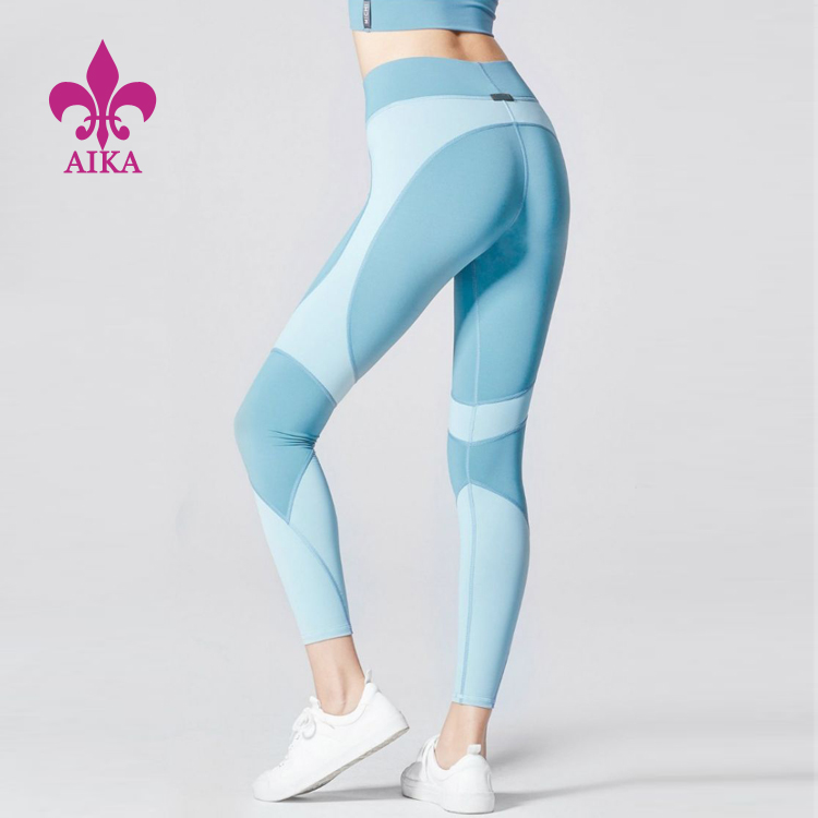 ჩინეთის OEM სპორტული ტანსაცმლის მწარმოებელი - New Arrival Colors Panel Design Fitness Tights საბითუმო მორგებული გამაშები ქალებისთვის იოგას სამოსისთვის – AIKA