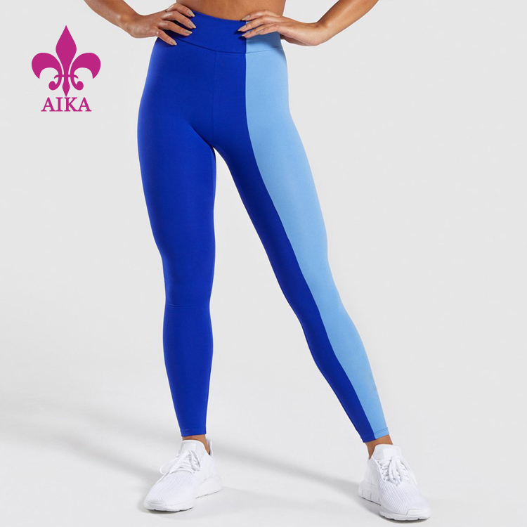 Venda calenta per a proveïdors de roba esportiva personalitzada - Impressió de logotip personalitzada d'alta qualitat Polaines esportives de niló spandex de cintura alta per a dones - AIKA