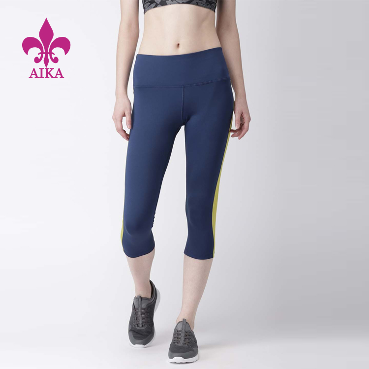 پیراهن‌های ورزشی زنانه با کیفیت بالا - شلوار یوگا شلوار ساق پرنسس طرح دلخواه با مش تنفسی مشبک الاستیک پایه - AIKA