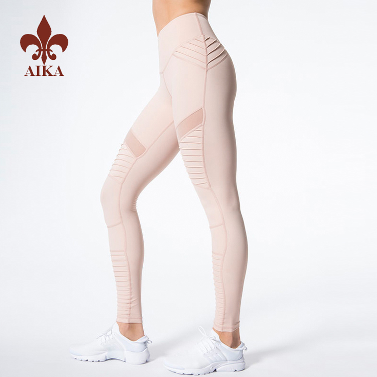 Pantalóns curtos de fitness de alta calidade 2019 - Leggings de fitness personalizados de alta calidade para mulleres 86% nailon e 14% elastano - AIKA