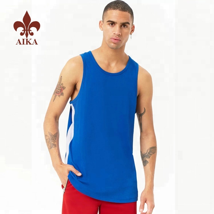 High quality Custom simple sleeveless Design mens plain Gym clothes