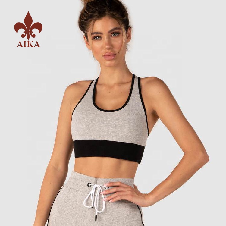 Venda por atacado sutiã esportivo feminino de suporte em branco de marca personalizada roupas esportivas de fitness
