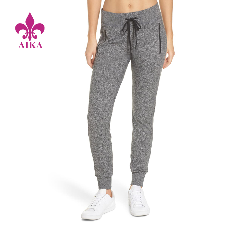 Najlepšia cena u výrobcu oblečenia na bežné nosenie – veľkoobchod na zákazku, bočné vrecká na zips Ultrasoft športové bežecké jogger nohavice pre ženy – AIKA